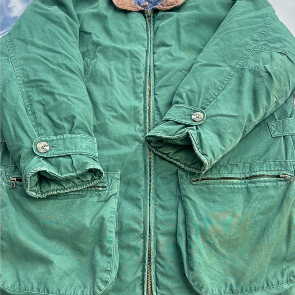 Vintage Eddie Bauer Brown and green Jacket‎ with blue lining size M
